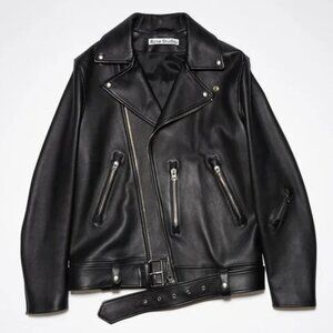 Acne Studios Oversized Black Leather Jacket